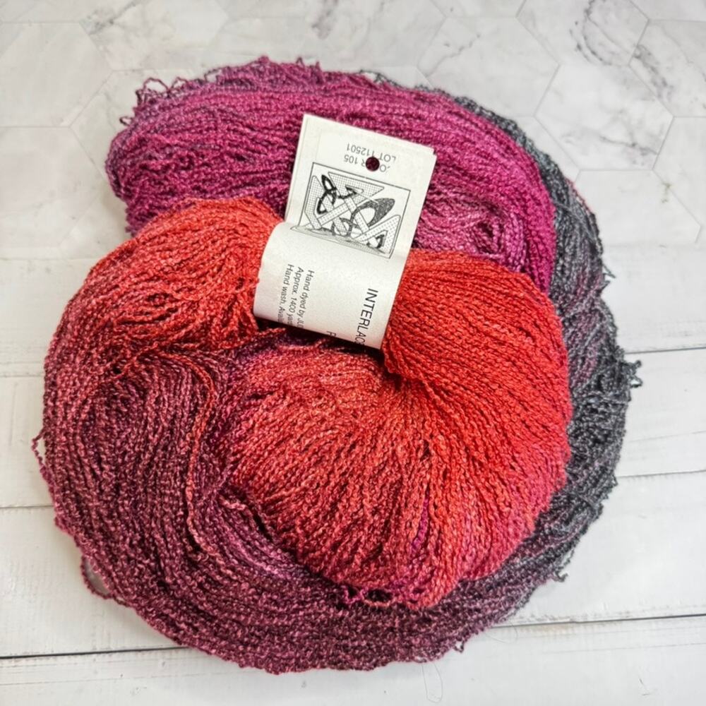 NWT Interlacements Hand-Dyed Yarn 100% Rayon #105 1400yds 16oz Judy Ditmore
